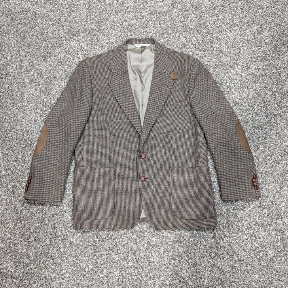 Vintage Stafford Country Collection Tweed Wool Sport Coat Blazer Size 44 S